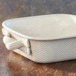 Park Designs Levingston 8.5 in. Square Stoneware Baking Dish, Cream thumbnail 2