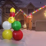 Fraser Hill Farm 8 ft. Pre-Lit Ornament Balls Christmas Inflatable thumbnail 3