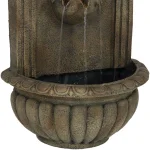 Sunnydaze Decor Florence Florentine Stone Electric Outdoor Wall Fountain, Gold thumbnail 6
