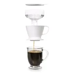 OXO Good Grips 1.5-Cup Pour-Over Coffee Maker with Water Tank, White thumbnail 8