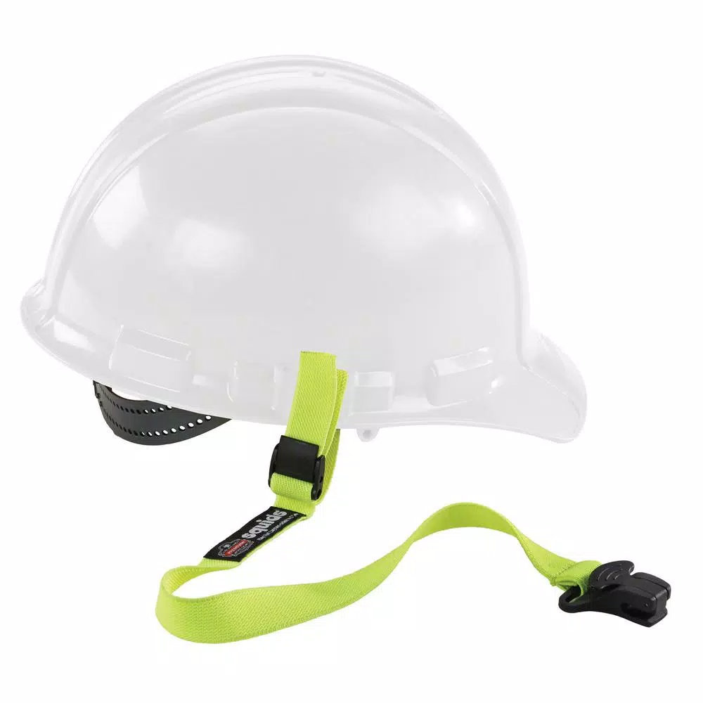 Ergodyne Squids 3155 Lime Elastic Hard Hat Lanyard with Clamp