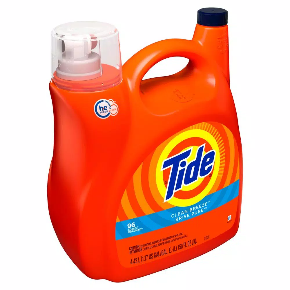 Tide Clean Breeze HE Liquid Laundry Detergent, 150 oz (96 Loads)