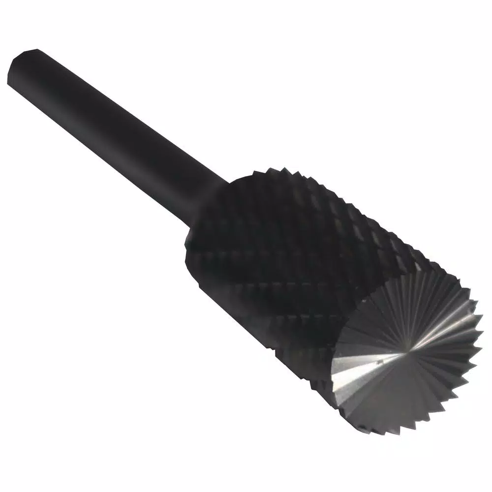 Drill America 1/4 in. x 5/8 in. Cylindrical End Cut Solid Carbide Burr Rotary File Bit