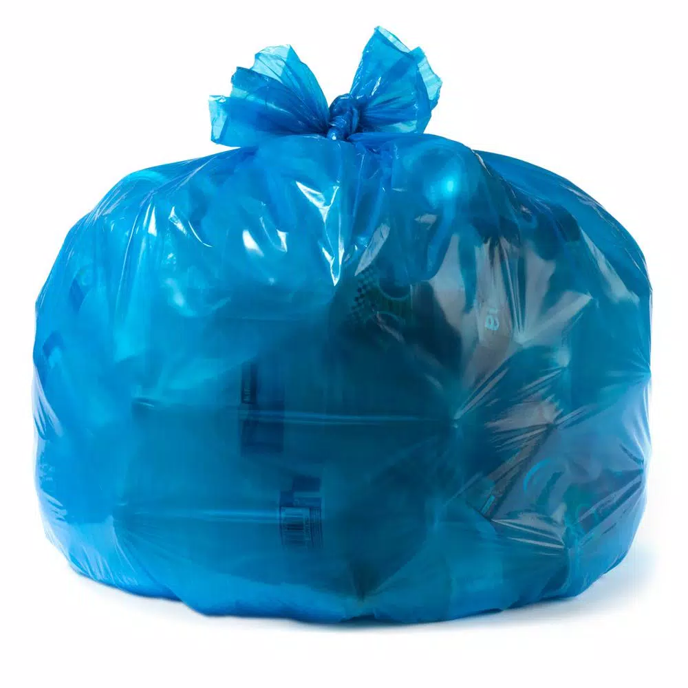 Aluf Plastics 55 Gallon Blue Recycling Bags, 1.2 Mil, 100 Count