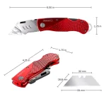 Stalwart Retractable Aluminum Utility Knife Set with 10 Replacement Blades, 2-Pack thumbnail 2