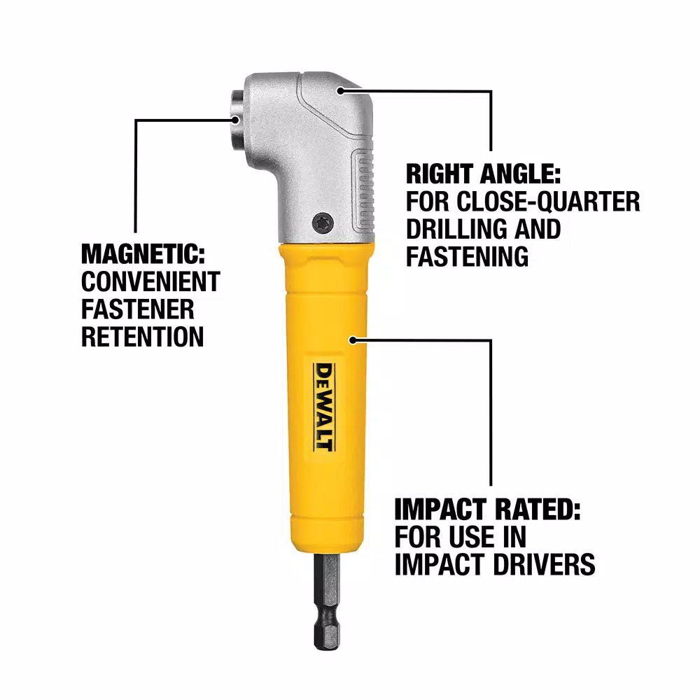 DEWALT MAXFIT Right Angle Magnetic Attachment & 14-Piece Black Oxide Drill Bit Set