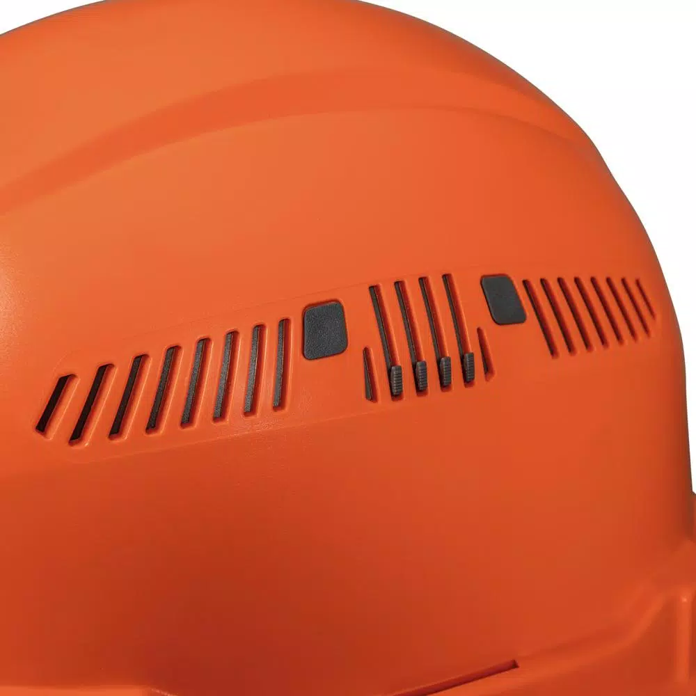 Klein Tools Vented Orange Cap Style Hard Hat with Removable Headlamp