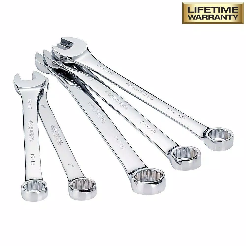 Husky 10-Piece X-Large Combination Wrench Set, SAE and Metric