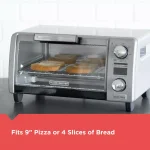 BLACK+DECKER Crisp 'n Bake 4-Slice Silver Countertop Air Fry Toaster Oven with Convection thumbnail 7