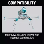 Makita 12 in. Dual-Bevel Sliding Compound Miter Saw Kit with X2 LXT 36V Power and Folding Stand thumbnail 8