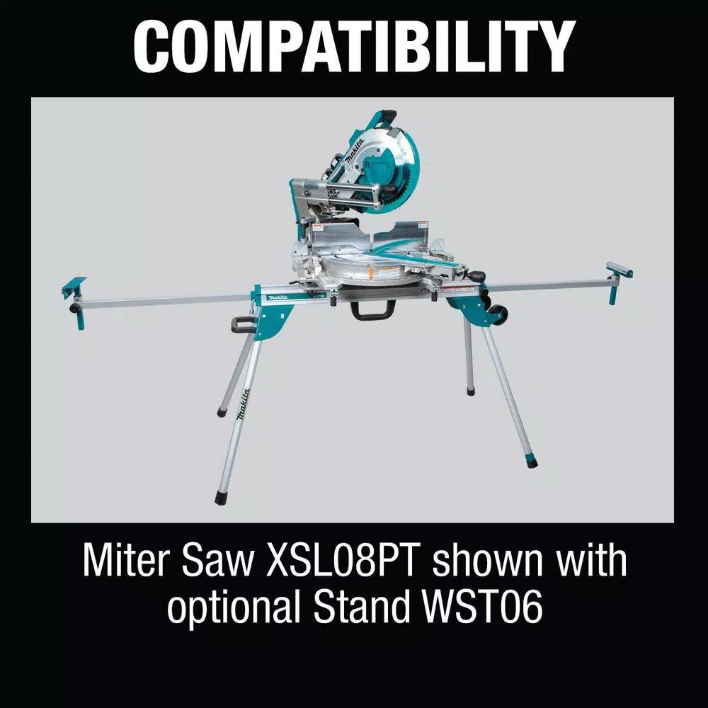 Makita 12 in. Dual-Bevel Sliding Compound Miter Saw Kit with X2 LXT 36V Power and Folding Stand