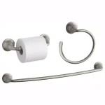 KOHLER Forte Sculpted 3-Piece Bath Hardware Set, Brushed Nickel thumbnail 1
