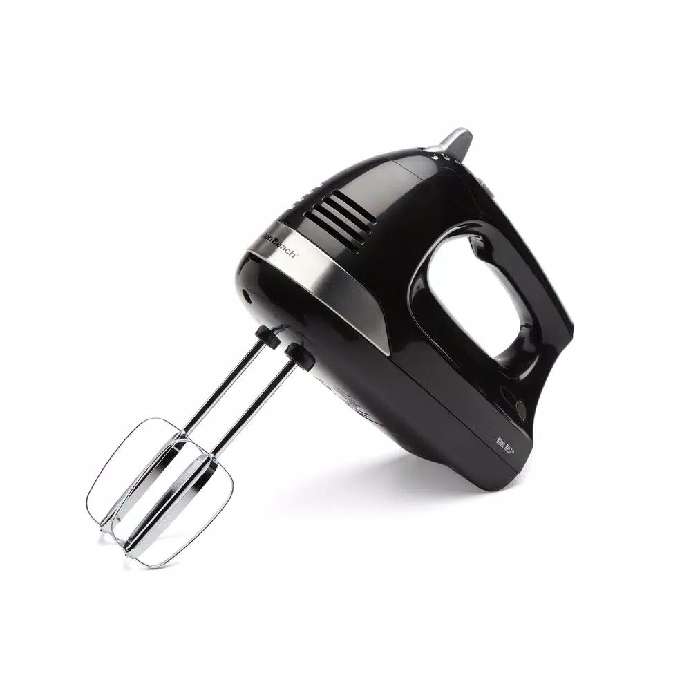 Hamilton Beach 6-Speed Black Hand Mixer with Snap-On Storage Case
