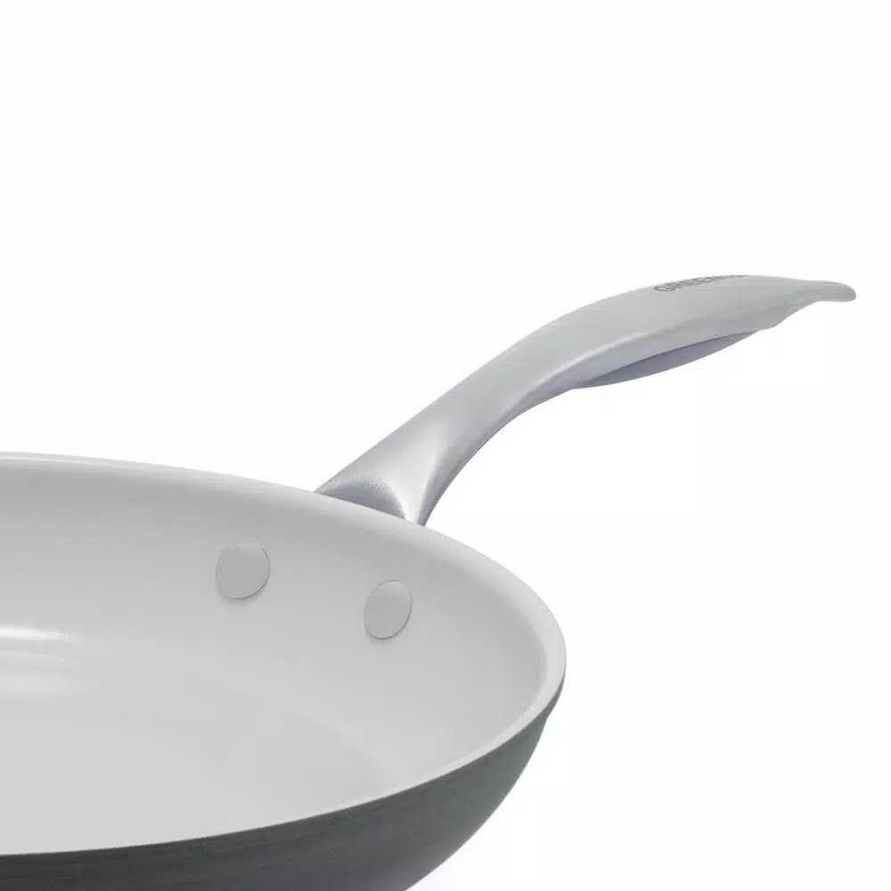 GreenLife Classic Pro 12 in. Hard-Anodized Aluminum Ceramic Nonstick Frying Pan, Gray
