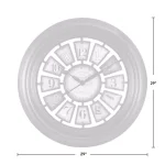 FirsTime 29 in. Industrial Chic Oil Rubbed Bronze Wall Clock thumbnail 4