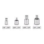 Capri Tools 4-Piece Socket Adapter and Reducer Set, Chrome Vanadium Steel thumbnail 2