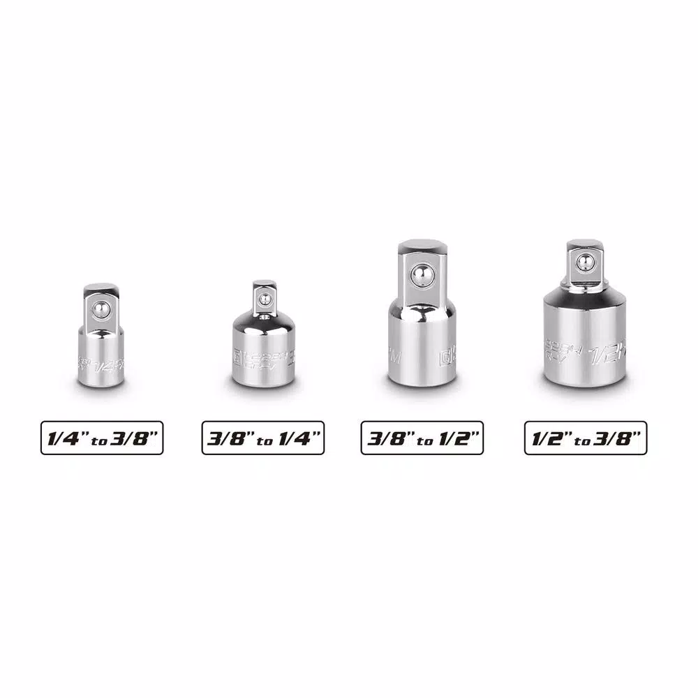 Capri Tools 4-Piece Socket Adapter and Reducer Set, Chrome Vanadium Steel