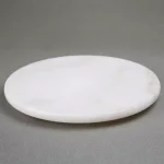 Creative Home Natural Marble Round Trivet and Cheese Serving Board, 8 in., Off-White thumbnail 2
