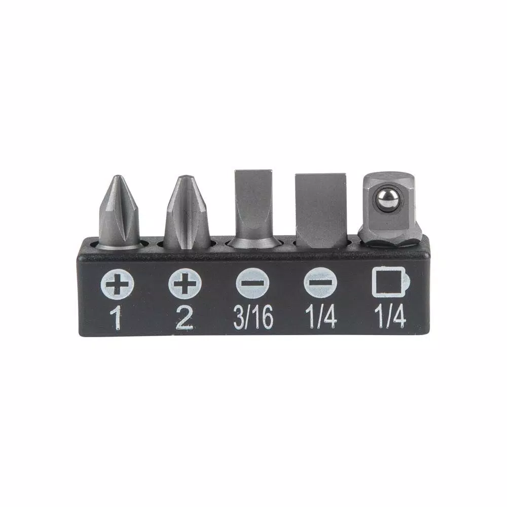 Klein Tools 1/4 in. Drive Mini Ratchet 6-Piece Set with Screwdriver Bits and Nut Drivers