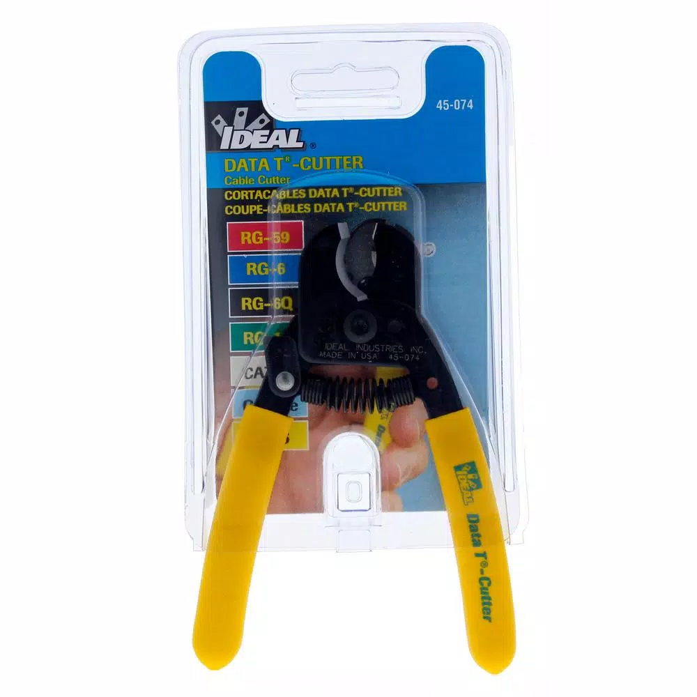 Ideal Data T-Wire Cutter Handheld Cable Cutter for Coax and Copper Cables