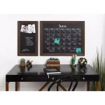 DesignOvation Beatrice Framed Magnetic Chalkboard Monthly Calendar Memo Board thumbnail 5