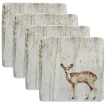 Certified International Woodland Walk 4-Piece Ceramic Dinner Plate Set, Grey and Sepia thumbnail 1