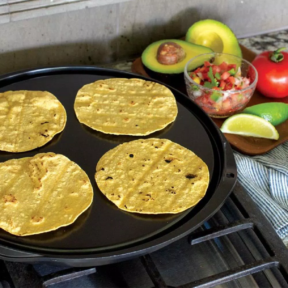 Nordic Ware Aluminum Reversible Round Griddle with Nonstick Coating, 12 in.