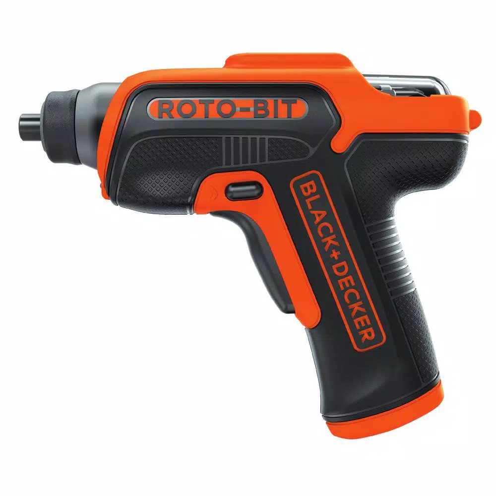 BLACK+DECKER 4V MAX Lithium-Ion Cordless Electric Screwdriver with Rotating Bit Cartridge and Charger