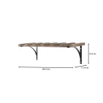 StyleWell 6-Bottle Natural Wood and Metal Wall Mounted Wine Rack thumbnail 2