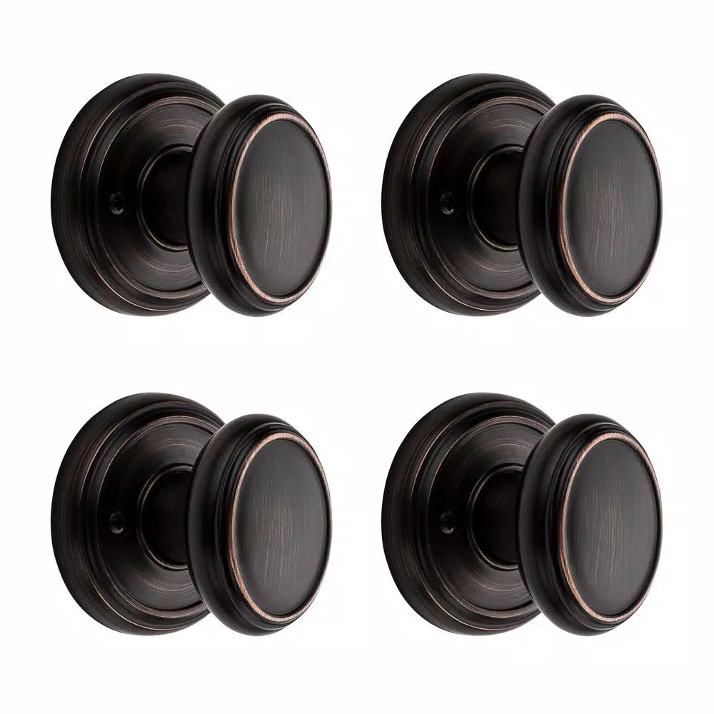 Baldwin Prestige Carnaby Venetian Bronze Passage Door Knob (4-Pack)
