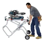 Bosch T4B Gravity Rise Miter Saw Stand with Wheels and Rapid-Release Mounts thumbnail 7