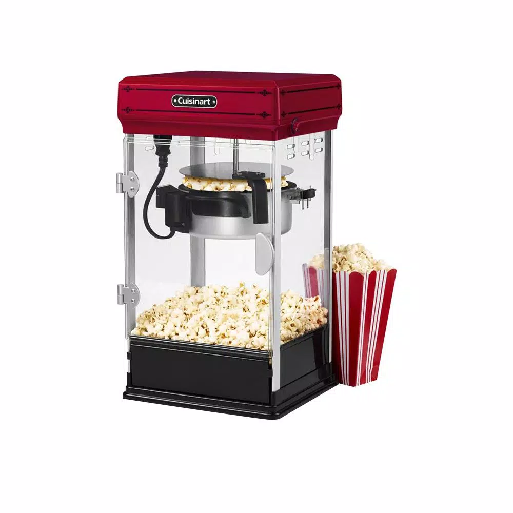 Cuisinart Theatre Style Popcorn Maker, 800W, 80 oz. Capacity, Red