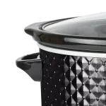 Brentwood Appliances 7 Qt. Black Slow Cooker with Removable Ceramic Pot and Tempered Glass Lid thumbnail 2