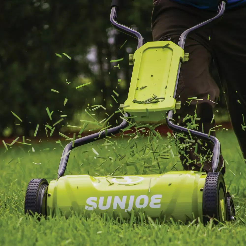 Sun Joe MJ1800M 18 in. 5-Position Quad Manual Walk-Behind Push Reel Mower