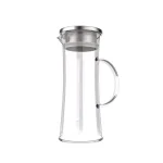 Classic Cuisine 50 oz. Borosilicate Glass Pitcher with Stainless Steel Filter Lid thumbnail 1