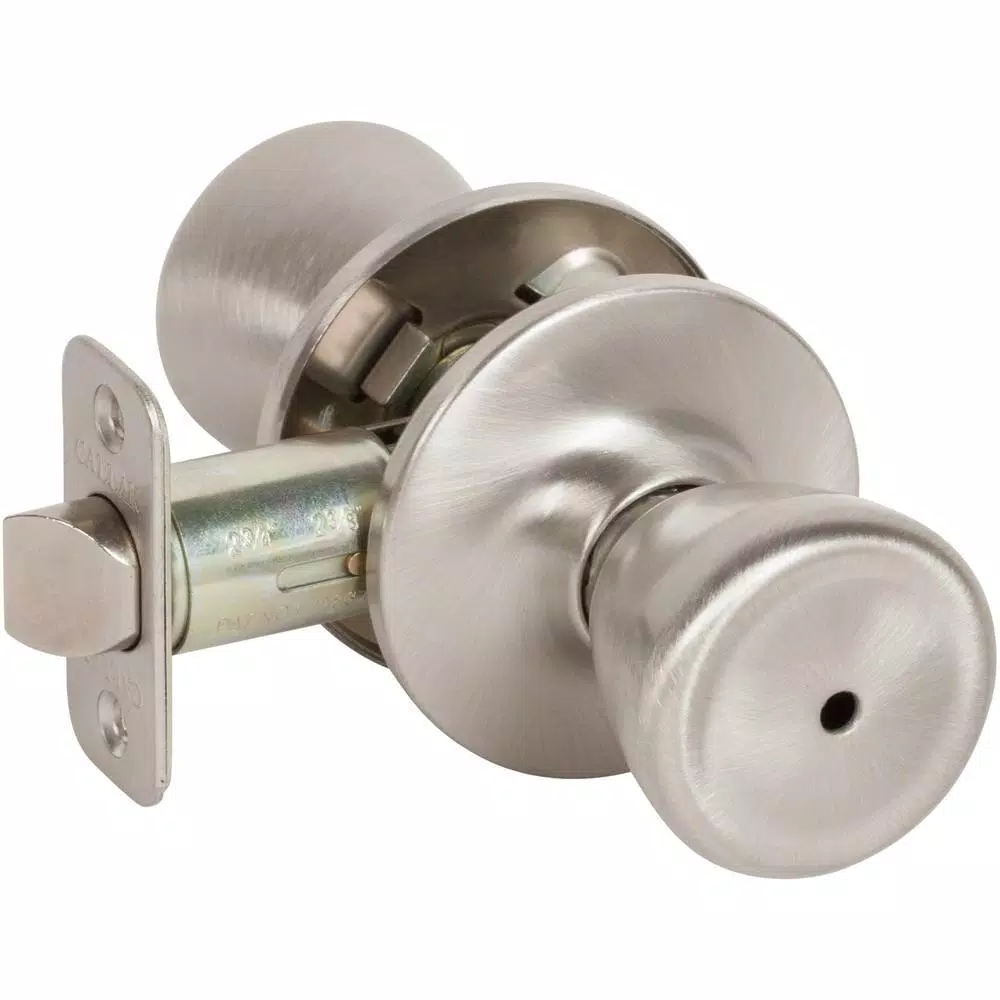 Callan Brayden Classic Tulip Shaped Satin Nickel Privacy Door Knob for Bed/Bath