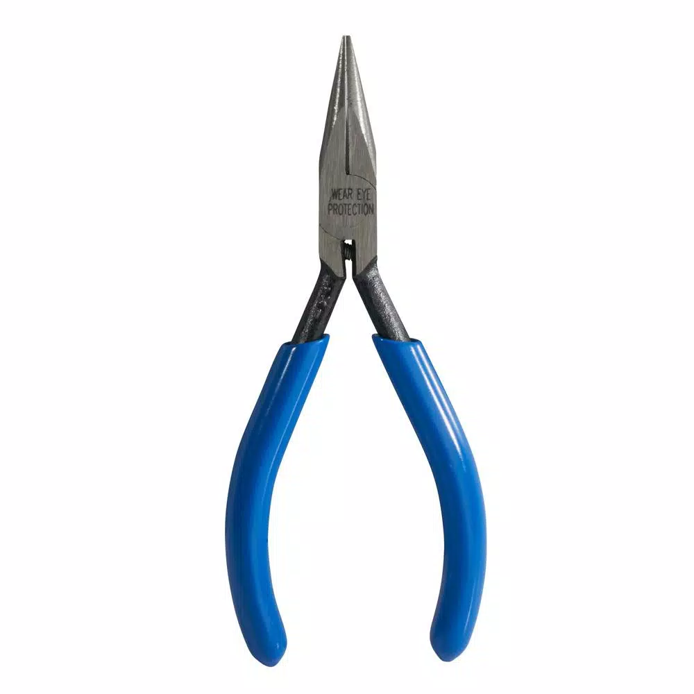 Klein Tools 4 in. Midget Long-Nose Pliers with Slim Nose and Spring Action