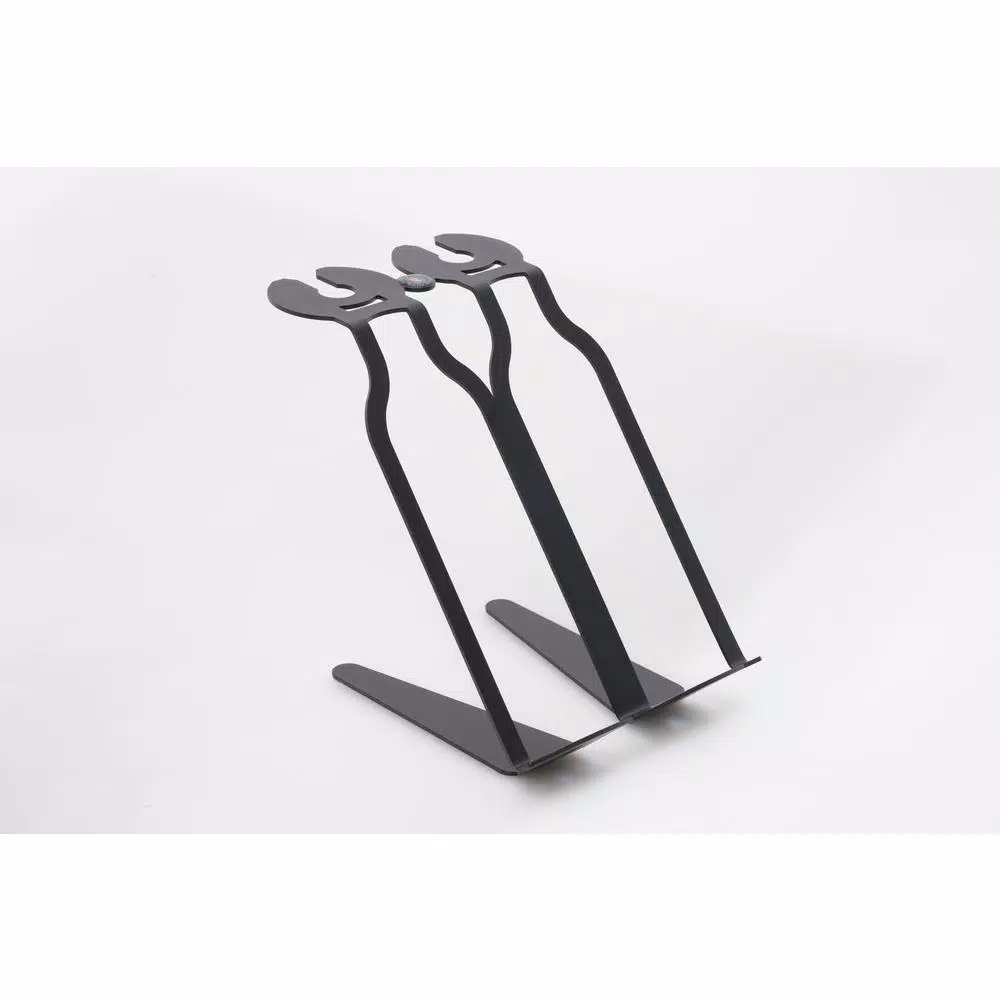 DI PRIMA USA Venetian Phantom Edition Tabletop Wine Rack - 2 Bottle & 2 Glass Capacity - Solid Steel