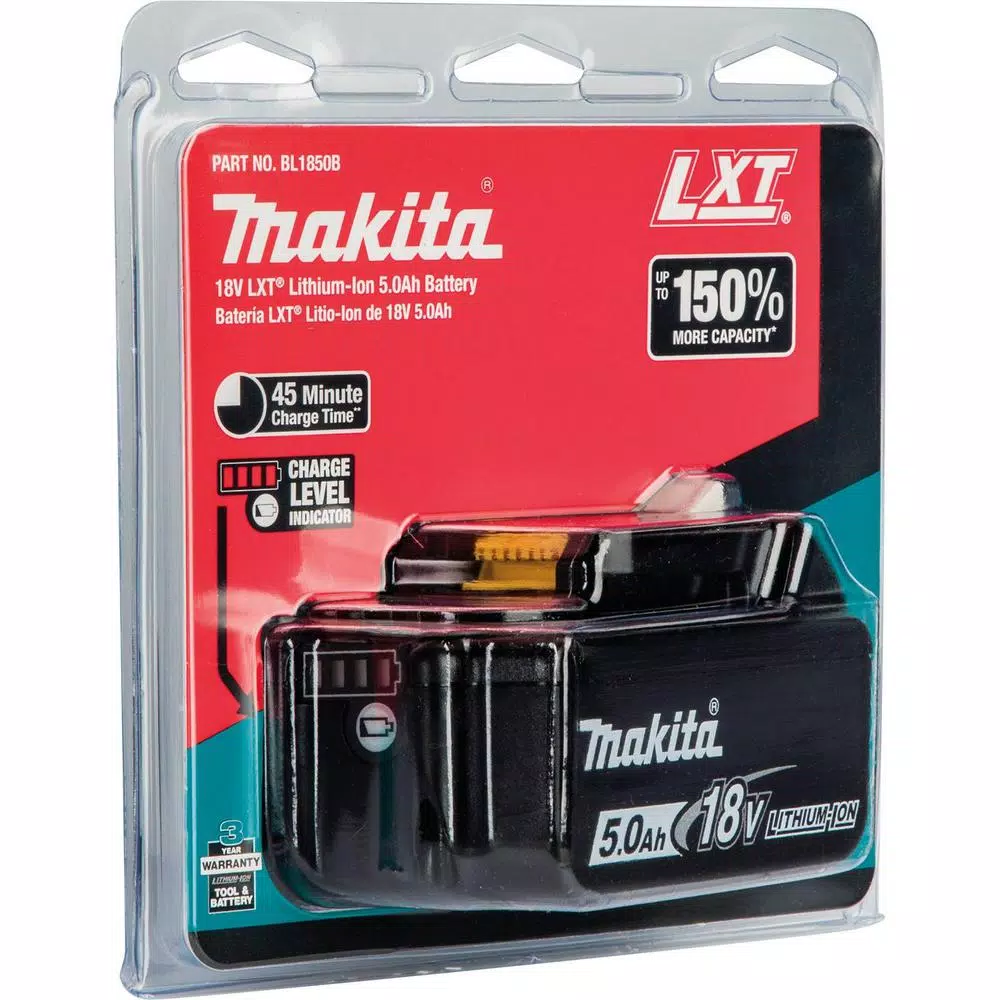 Makita 18V LXT Lithium-Ion 5.0Ah High Capacity Battery Pack with Fuel Gauge