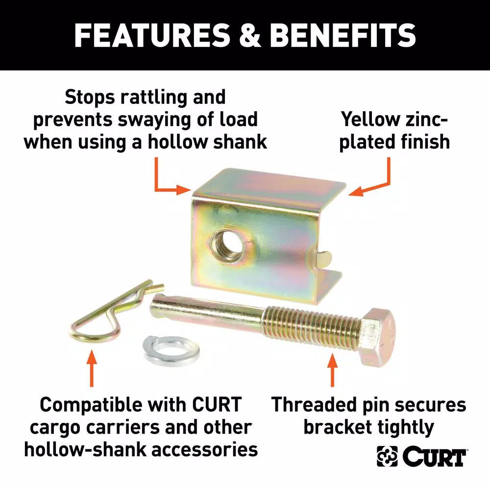 CURT Anti-Rattle Kit for 2-inch Receiver Hollow Shanks