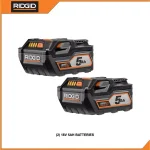 RIDGID 18V 5.0 Ah Lithium-Ion Battery Pack, 2-Pack thumbnail 2