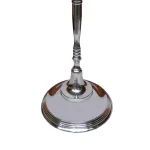 Benjara 48-Inch Silver Handcrafted Aluminum 5-Arm Candelabra with Fluted Tops thumbnail 5
