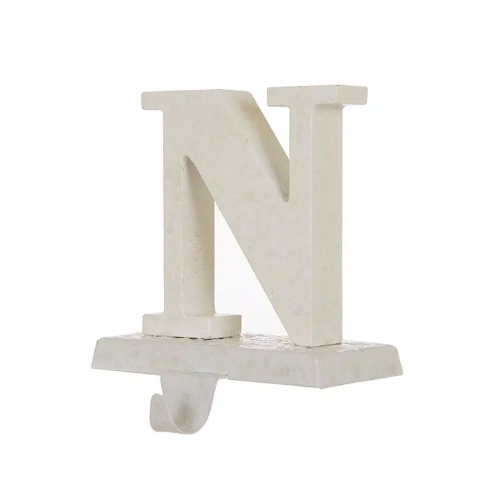 Glitzhome NOEL Wooden and Metal Christmas Stocking Holders, Set of 4