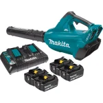 Makita 36V Max LXT Brushless Cordless Blower Kit with (4) 5.0 Ah Batteries and Dual Port Rapid Charger thumbnail 1
