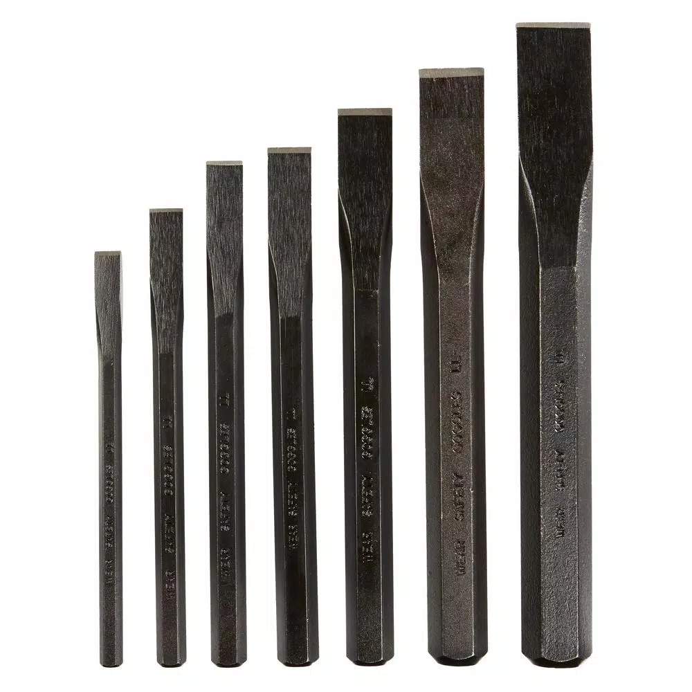 GearWrench 7-Piece Cold Chisel Set with Tool Roll