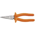 Klein Tools 8 in. Insulated Heavy Duty Long Nose Side Cutting Pliers thumbnail 1
