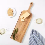 Cathy's Concepts Let's Eat Live Edge Mango Wood Serving Board - Rustic Rectangular Charcuterie Tray thumbnail 2