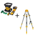 DEWALT 20V MAX Green Beam Rotary Laser Level with Bonus Construction Tripod thumbnail 1