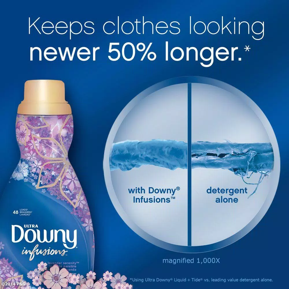 Downy Infusions Lavender Serenity Liquid Fabric Softener, 41 oz (48 Loads)