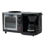 SPT 3-in-1 Breakfast Center - Toaster Oven, Coffeemaker, and Frying Pan, 1450W, Black thumbnail 1